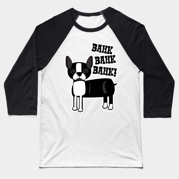 Boston Accent Terrier Baseball T-Shirt by Tshirtfort
